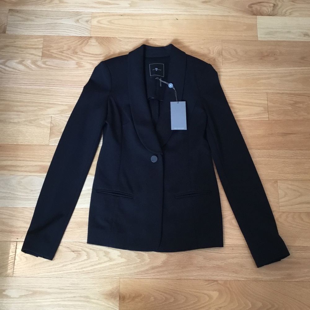 7 For All Mankind Blazer- XS NWT- Black